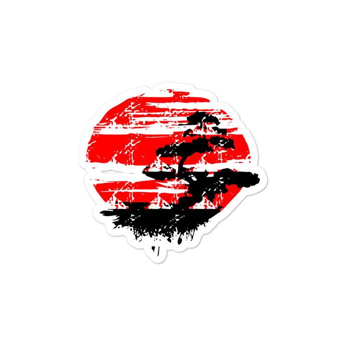 Setting Sun Bonzai Tree Sticker - Boldstreetwear